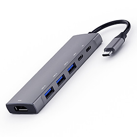 Bộ Chuyển Đổi Hub Thông Minh 9 Trong 1 Đa Chức Năng Type-C Hd Hub Pd Sạc/Truyền Dữ Liệu/Usb3.0/Thẻ Sd Tf/Âm Thanh Hd/3,5Mm