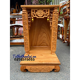 Mua Bàn thờ thần tài ông địa cột vuông khắc chữ 48 x 81cm ( Hàng loại 1 )