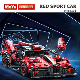 Đồ Chơi Lắp Ráp Mô Hình Xe Thể Thao Red MOYU BLOCK 88303