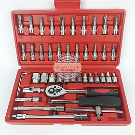 Mua Bộ Dụng Cụ Sửa Chữa Đa Năng 46 Chi Tiết - Bộ Khẩu sữa chữa ô tô  xe máy - Bộ 46 Chi Tiết - 46 Món ốc vít