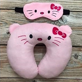 Mua COMBO GỐI KÊ CỔ CHỮ U VÀ BỊT MẮT KITTY