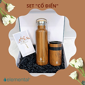 [Quà tặng cao cấp-Thương hiệu Mỹ] Bình giữ nhiệt Elemental cao cấp, set quà Cổ Điển,quà tặng ý nghĩa tặng người thân