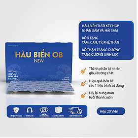 Tinh Chất Hàu Biển Ob New - Hỗ Trợ Giảm Xuất Tinh Sớm, Kéo Dài Thời Gian, Tăng Chất Lượng Tinh Trùng, Bổ Sung Thêm Nhân Sâm, Hải Sâm ( Hộp 20 viên)