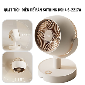 Mua Quạt tích điện để bàn Sothing DSHJ-S-2217A  động cơ không chổi than êm ái  pin 4000mAh- Hàng chính hãng
