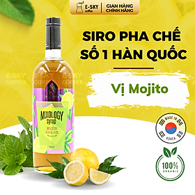 Siro Mojito Pomona Mojito Syrup Nguyên Liệu Pha Chế Hàn Quốc Chai Thủy