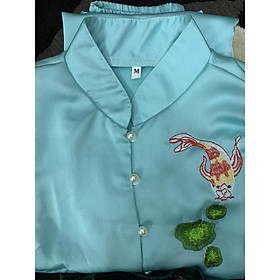 Đồ lam đi chùa cá ngọc full màu