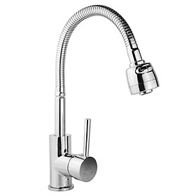 Mua Vòi rửa chén nóng lạnh cần lò xo Đồng mạ Chrome Eurolife EL-KM03 (Trắng bạc)