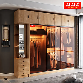 Tủ quần áo ALALA293 cánh kính cao cấp/ Miễn phí vận chuyển và lắp đặt/ Đổi trả 30 ngày/ Sản phẩm được bảo hành 5 năm từ thương hiệu ALALA