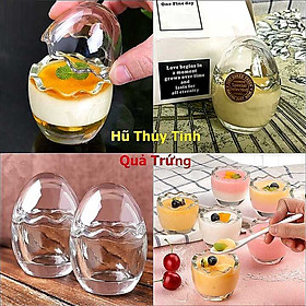 Mua Quả Trứng Thủy Tinh 60ML (combo 3 cái) – Hũ Thủy Tinh Nhỏ 60ML cường lực  chịu nhiệt cực dày  siêu trong – Hủ Gia Vị đẹp