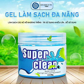 Gel vệ sinh bàn phím làm sạch bụi bẩn máy tính laptop nội thất ô tô trọng lượng 200g OPULA - Hàng Chính Hãng