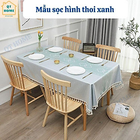 Mua Khăn Trải Bàn Vải Chống Thấm Cao Cấp  Viền Tua rua Nhiều Mẫu