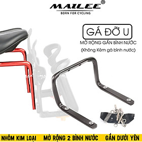 Giá gắn bình nước đôi hợp kim nhôm SSJ-02, giá cố định dưới yên xe đạp mở rộng (không kèm gá bình) phù hợp xe đạp địa hình, xe đua, fixed gear, khung nhôm kèm phụ kiện- Mai Lee