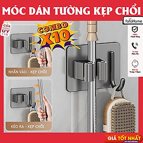 Mua Kẹp Giữ Chổi  Cây Lau Nhà Dán Tường 2in1 Kèm Móc Treo Bằng Inox 304  Siêu Chắc Và Chịu Lực