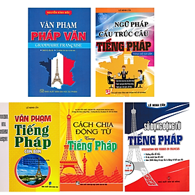 Combo Sách Học Tiếng Pháp Cho Người Mới Bắt Đầu + Văn Phạm Pháp Văn (Bộ 5 Cuốn) - HA