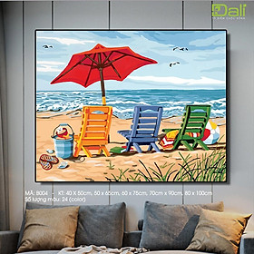 Tranh treo tường tự tô màu số hóa DALI Tranh Góc Biển Quen Thuộc B004