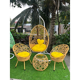 Mua Xích đu sân vườn kiểu đồng tiền màu vàng