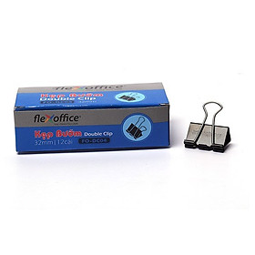 Kẹp bướm đen Flexoffice  FO-DC01 / FO-DC02 / FO-DC03 / FO-DC04 / FO-DC05 FO-DC06 15mm / 19mm / 25mm / 32mm / 41mm / 51mm