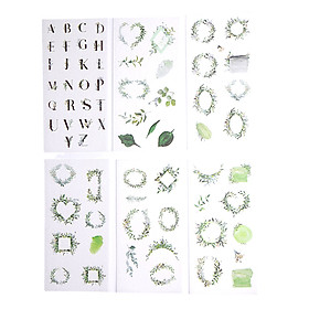 Sticker Dán Trang Trí ( Bộ 6 Tấm ) -  Leaf Frame