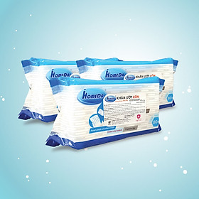 Combo 3 Gói Khăn ướt kháng khuẩn có cồn cao cấp iHomeda ( 80 Miếng/ Gói) - Combo 3 of iHomeda premium anti-bacteria alcohol wipes ( 80 sheets per packpage)