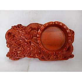 Mua Gạt tàn Chạm RỒNG gỗ nguyên khối