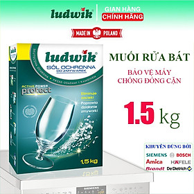 Muối rửa bát Ludwik 1.5kg sử dụng cho máy rửa bát