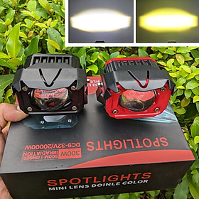 (Loại tốt) Đèn F22X Pro 80W trợ sáng xe máy ô tô siêu sáng cốt vàng pha trắng 2 chế độ cho khách víp