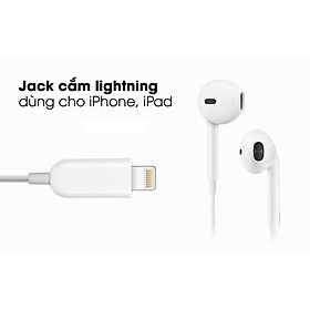 Tai nghe điện thoại Iphone cổng Lightning, dùng cho từ iphone 7 đến iphone 14 pro max - Hàng chính hãng