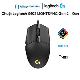 Chuột Logitech G102 LIGHTSYNC Gen 2 - Đen Hàng chính hãng