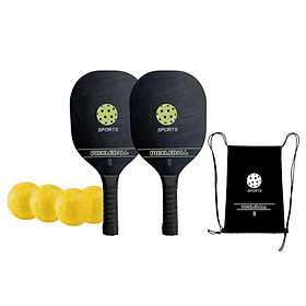 Pickleball Paddle Racket Storage Bag Comfort Grip with 4 Balls for Men Women