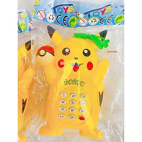 Điện Thoại Pikachu Vàng Chanh + Tặng Pin, Dây Đeo, Có Các Nhạc Vui Nhộn Cầm Tay Đồ Chơi Bé Trai, Gái