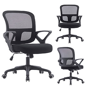 Ghế lưới màu đen cao cấp chân xoay văn phòng làm việc tại nhà nhập khẩu CE4291- Modern Office Chairs Capta at HCM 