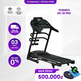 Máy chạy bộ đa năng tại nhà Toshiko MC33, máy chạy bộ đa năng tại nhà tự động gấp gọn, tiết kiệm điện năng