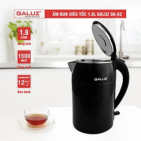 Mua Ấm đun siêu tốc đun nước inox 2 lớp Galuz dung tích 1.8L công suất 1500W - Hàng chính hãng Galuz