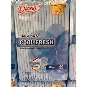 Gói Lớn 40 Miếng | 1 Gói Băng Vệ Sinh Diana Sensi Hàng Ngày Cool Fresh 40 Miếng/Gói- Date Luôn Mới