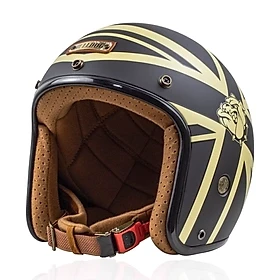 Nón bảo hiểm 3/4 Bulldog Perro 4U cao cấp Chính hãng, Lót tháo rời, Tặng khóa số chống trộm, túi xách và balo rút Bulldog