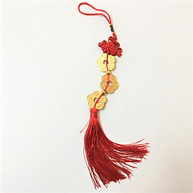 Dây Treo Ba Đồng Hoa Mai Bằng Đồng Đỏ Thượng Phẩm - Thu Tài Phát Lộc, Hóa Giải Thị Phi