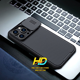 Ốp Lưng Bảo Vệ Camera Dành Cho iPhone 14 Pro Max / 14 Pro / 14 Plus/ 14 Chính Hãng Nillkin CamShield Có Nắp Trượt Camera, Chống Sốc, Chống Trượt, Chống Vân Tay, Tản Nhiệt - Hàng Chính Hãng