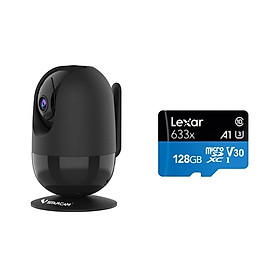 Camera IP Wifi VStarcam C48s 2.0 - Full HD 1080p , Lắp trong nhà , camera không dây , Kèm thẻ nhớ 128GB A1 Lexar - Hàng chính hãng
