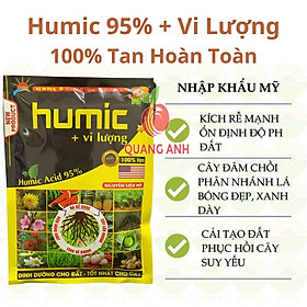 Phân Bón Kích Rễ Humic Acid Powder 95% + vi Lượng - nhập khẩu từ Mỹ - gói 100Gr