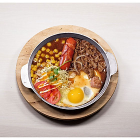 Mua Chảo Gang Kèm Đế Gỗ ( Lựa Size 20-22-24 ) Làm Bò Né   Bánh Xèo  Steak
