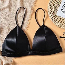 M28. Áo bra lụa satin nữ không gọng, áo ngực đệm mỏng chun lưng siêu hot (có sẵn - miễn ship)