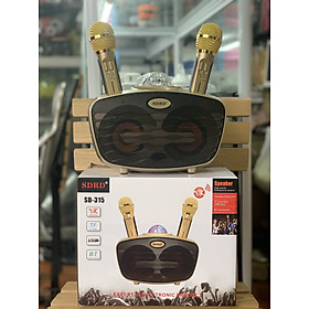 Mua Loa bluetooth Karaoke SDRD SD-315: Có 02 Micro k dây đi kèm  Có đèn LED cảm ứng(giao mầu ngẫu nhiên) hàng chính hãng