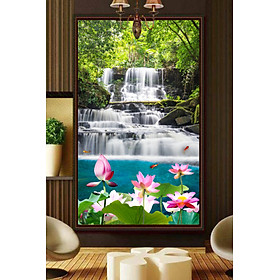 Mua TRANH DÁN TƯỜNG DỌC LỐI VÀO  TRANH PHONG THỦY ĐỨNG TRANH PP 3D CÓ KEO PVP-PTD56