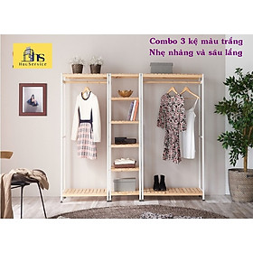 Mua  HCM - Rẻ hơn hoàn tiền  COMBO giảm thêm 10% Kệ treo quần áo đa năng Sắt Gỗ  phong cách Hàn Quốc. Tủ treo quần áo đẹp  hiện đại  sang trọng  phù hợp mọi không gian kiến trúc. SP cao cấp  đạt tiêu chuẩn Hàn Quốc