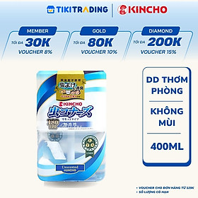Dung dịch làm thơm phòng và đuổi muỗi KINCHO 400ml sử dụng được 180 ngày (Không mùi)