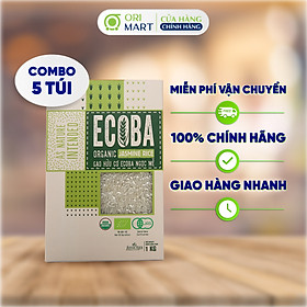 Combo 5 Gạo Hữu Cơ Ecoba Ngọc Mễ ORIMART Ecoba Organic Jasmine Rice Ngon