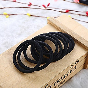 Black Hair Elastic Band Hair Ties Rubber Band Ponytail Ring Hair Accessories Pack of 50pcs