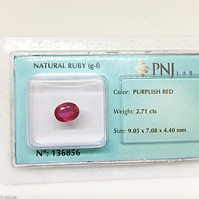 Mua Viên ruby oval mài giác làm nhẫn mặt dây 2.71ct 136856