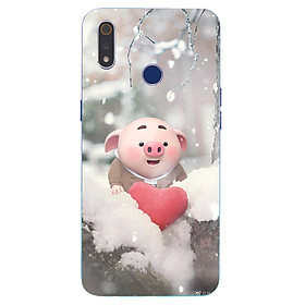 Ốp điện thoại dành cho máy Oppo Realme 3 - Trái tim của lợn con MS FUNN0026