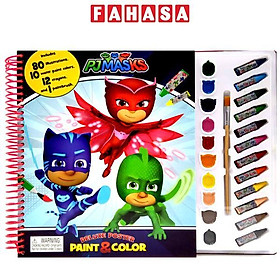 Hình ảnh Review sách Eone Pj Masks Deluxe Poster Paint & Color